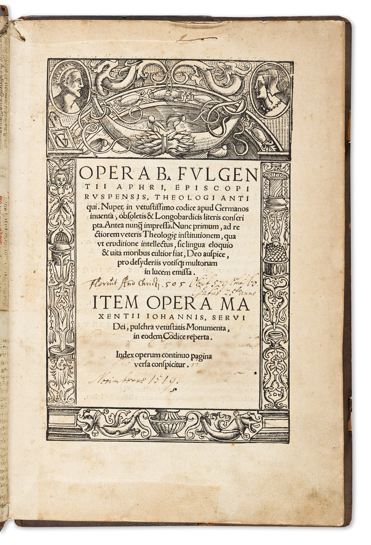 Fulgentius of Ruspe (462-533 CE) Opera.
